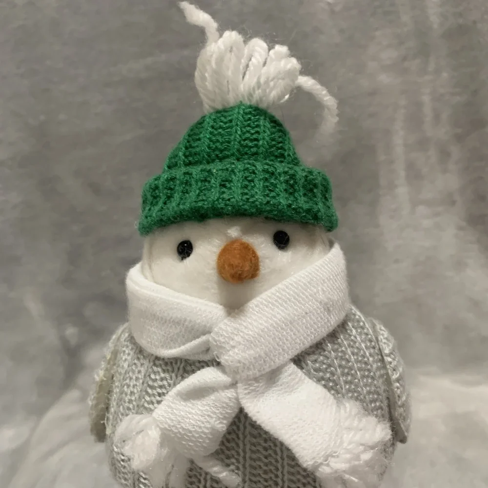 Target Wondershop Juniper Bird Figurine 2018 Grey Sweater Green Hat White